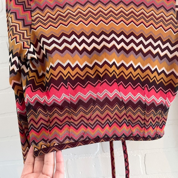 Vintage Y2K Save the Queen Crop Cardigan Babydoll Mod Tie-front Designer Sz L - Picture 10 of 11